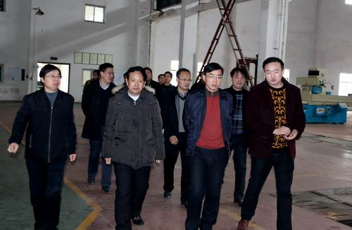临湘市委书记黄俊钧一行到LD.COM乐动立体停车设备考察调研 